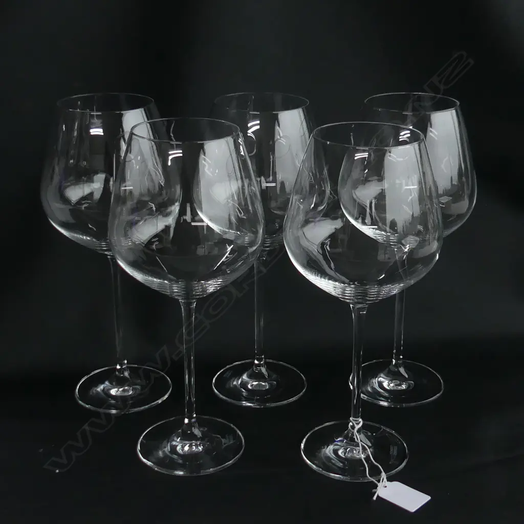 6 TALL CRYSTAL RED WINE STEMMED GLASSES H.  250MM Image 1++