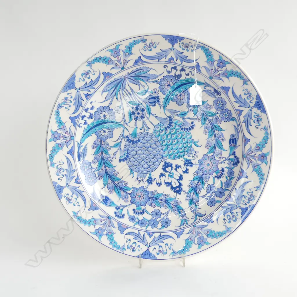 LARGE HAND PAINTED TURKISH PLATE 400mm dia Image 1++