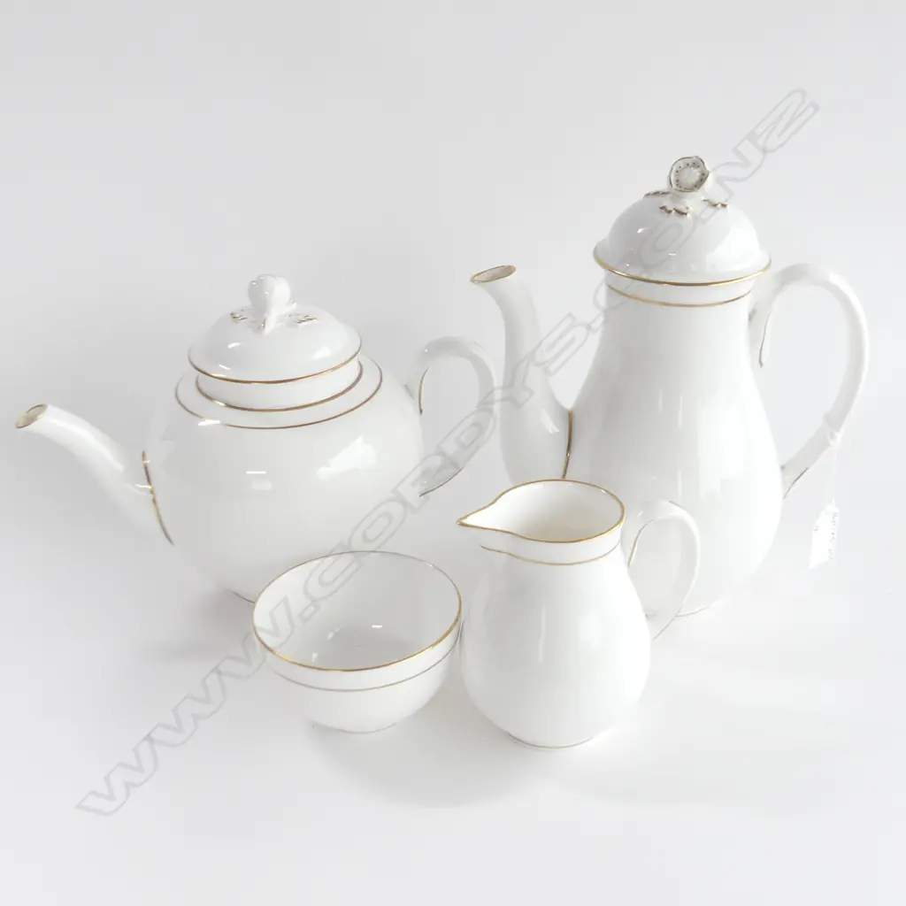 4 PC ROYAL WORCESTER SET; LG COFFEE POT, TEAPOT, JUG & SUGAR BOWL  Image 1++