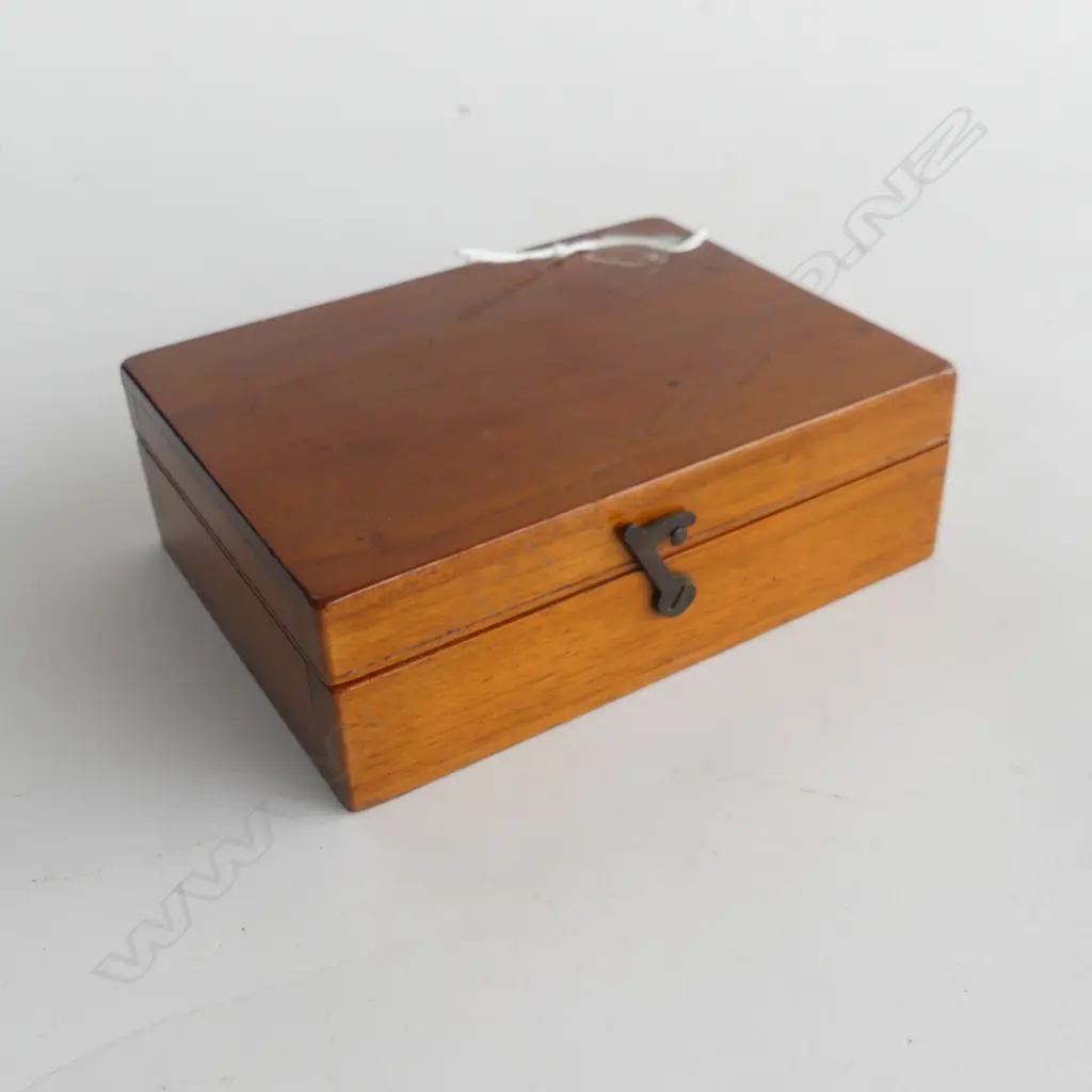 MAHOGANY CASED APOTHACARY WEIGHTS L 120 MM Image 1++