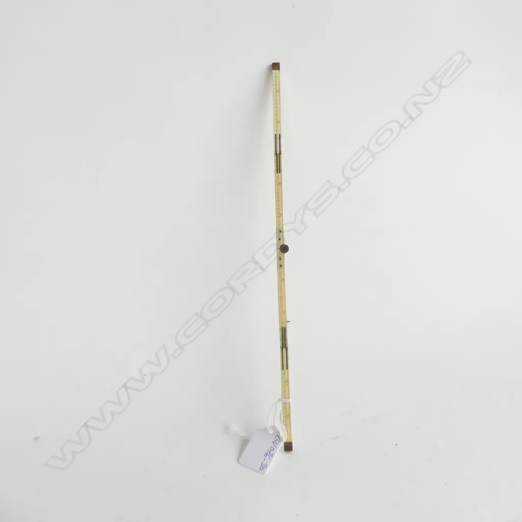 ANTIQUE 12 INCH 4 FOLD IVORY RULE Image 1++