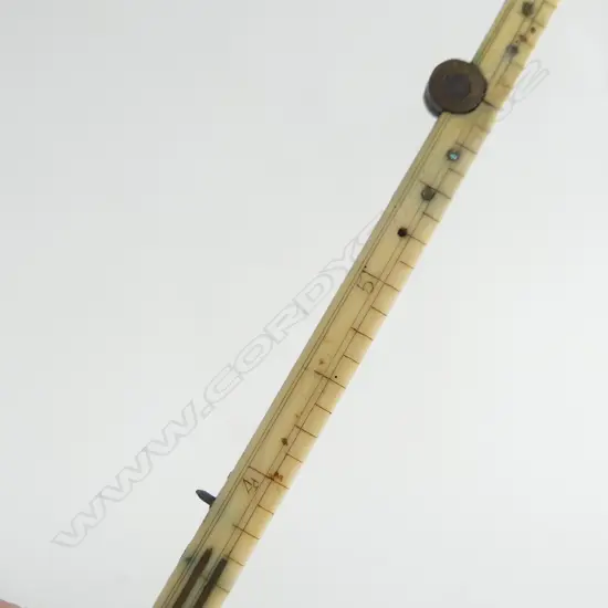 ANTIQUE 12 INCH 4 FOLD IVORY RULE