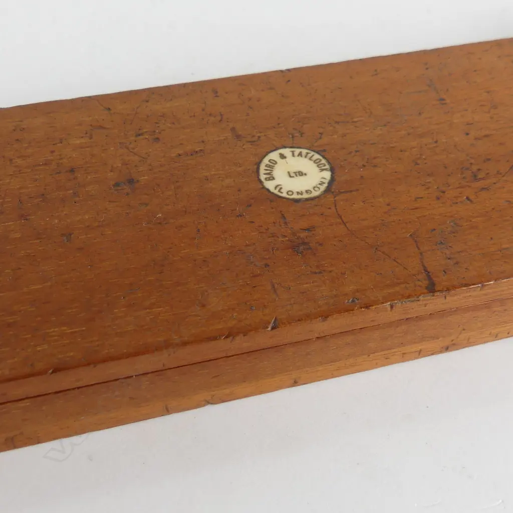 BAIRD & TAYLOR CASED APOTHACARY SCALES L  260 MM Image 1++
