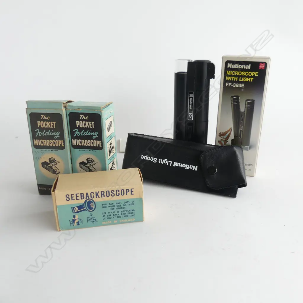 3 POCKET MICROSCOPES &SEEBACK SCOPE L 150 MM Image 1++