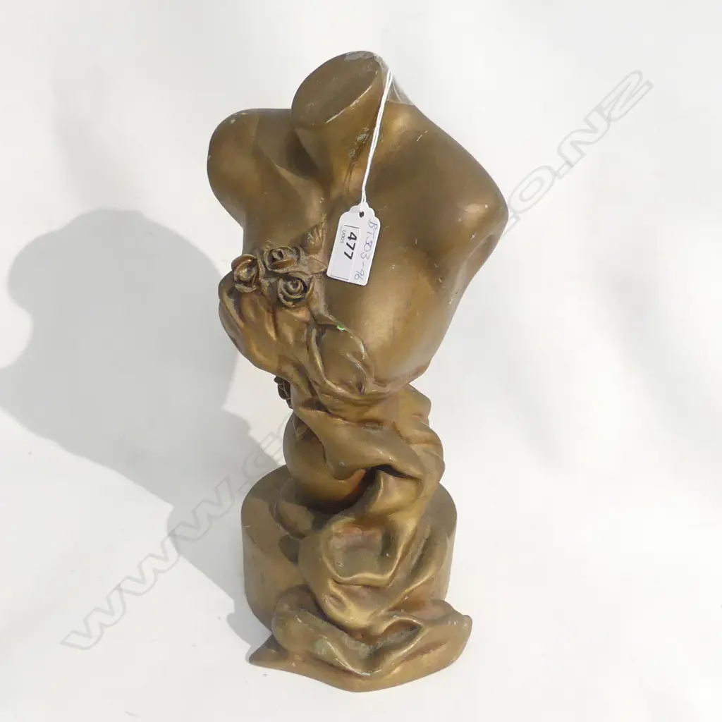 ART NOUVEAU STYLE GOLD PAINTED BUST H. 300MM3 Image 1++