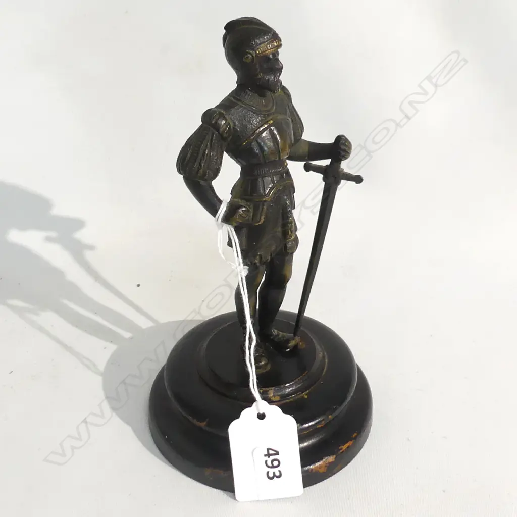 VINTAGE BRONZE SOLDIER FIGURE H.160mm Image 1++
