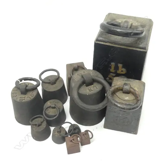 12 CAST IRON RING WEIGHTS 56lb 14lb AND 7lb ETC
