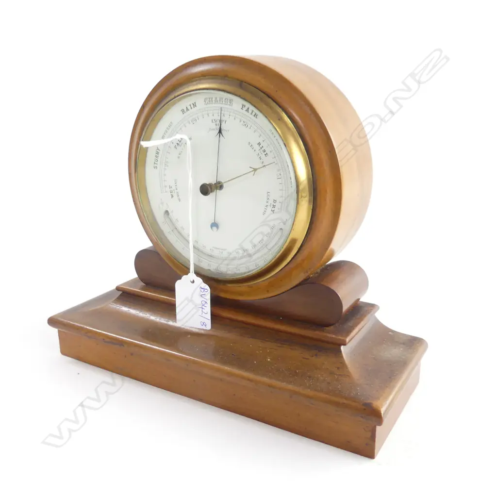 ANTIQUE MANTLE BAROMETER H.205mm Image 1++