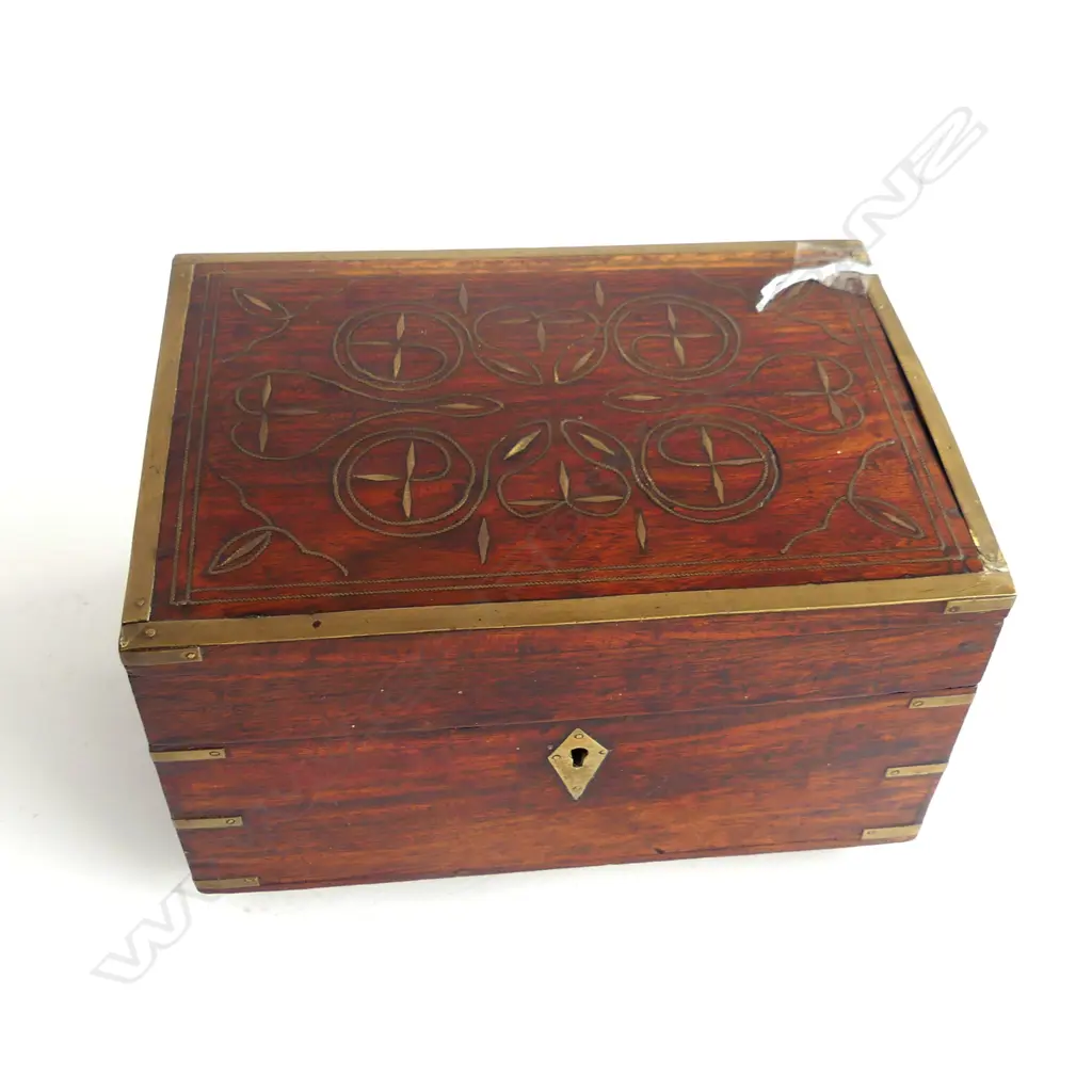 ROSEWOOD INLAID FRENCH PERFUME BOX WITH 8 BOTTLES L 190 MM Image 1++