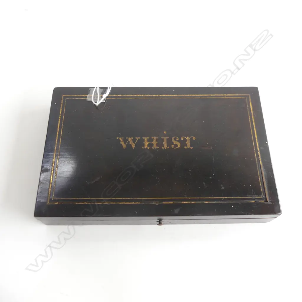 WHIST CASE CARDS COUNTERS & SCORER Image 1++