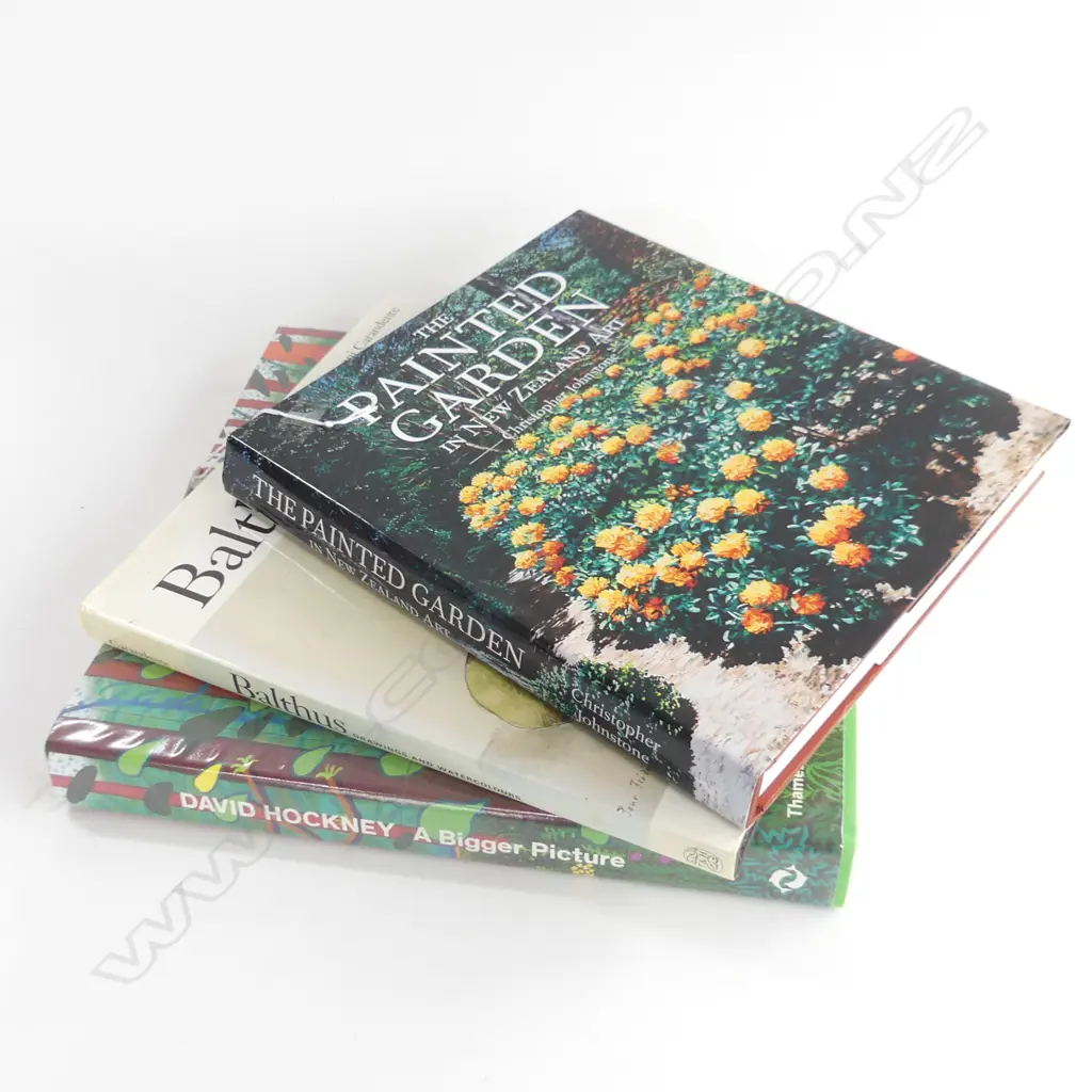 3 ART BOOKS; DAVID HOCKNEY, BALTHUS, THE PAINTED GARDEN IN NZ ART Image 1++