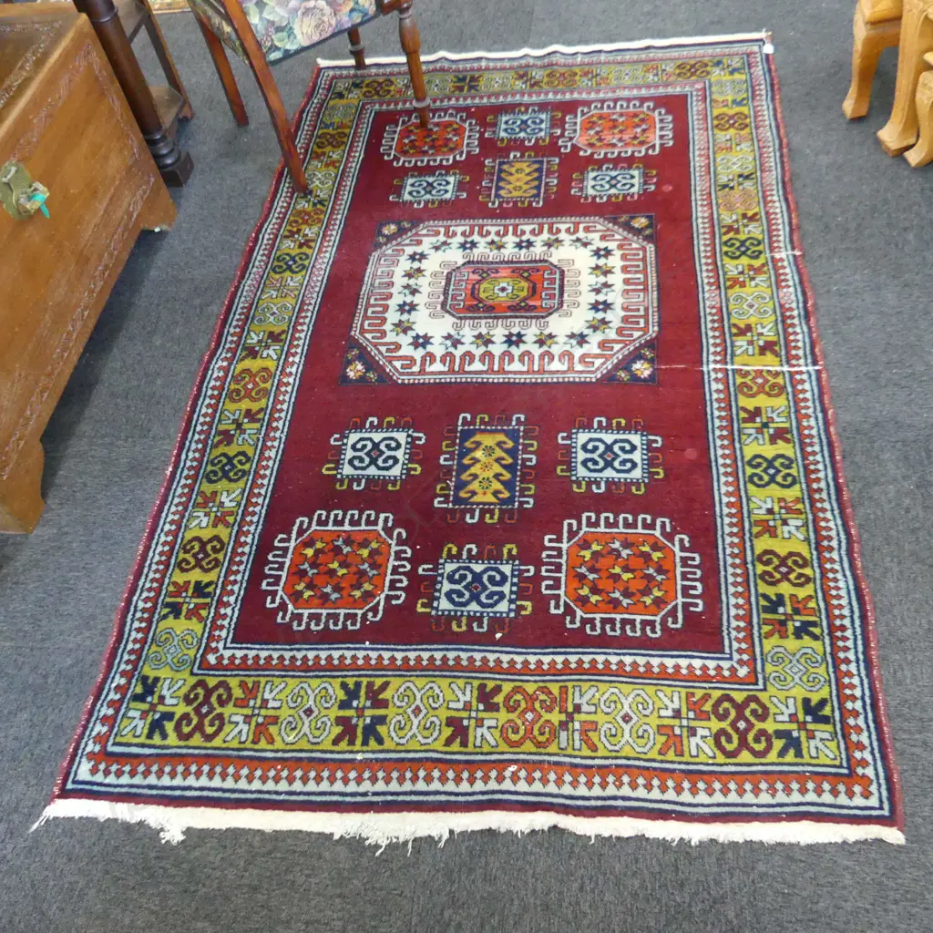 HAND KNOTTED PERSIAN RUG, OLD REPAIRS, 1380 X 2300MM Image 1++
