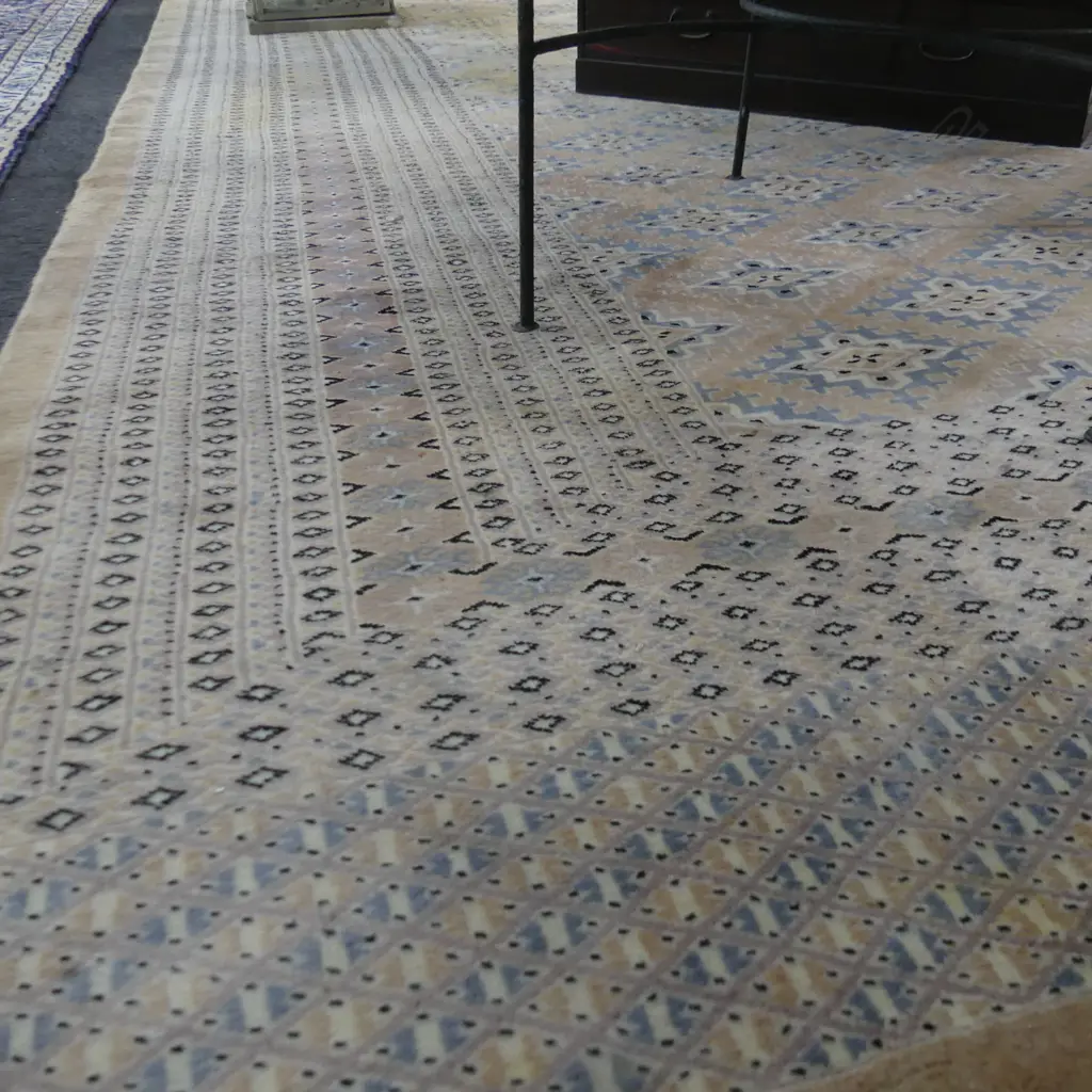 VERY LARGE HAND KNOTTED PALE TAN CARPET 5300x3700mm Image 1++