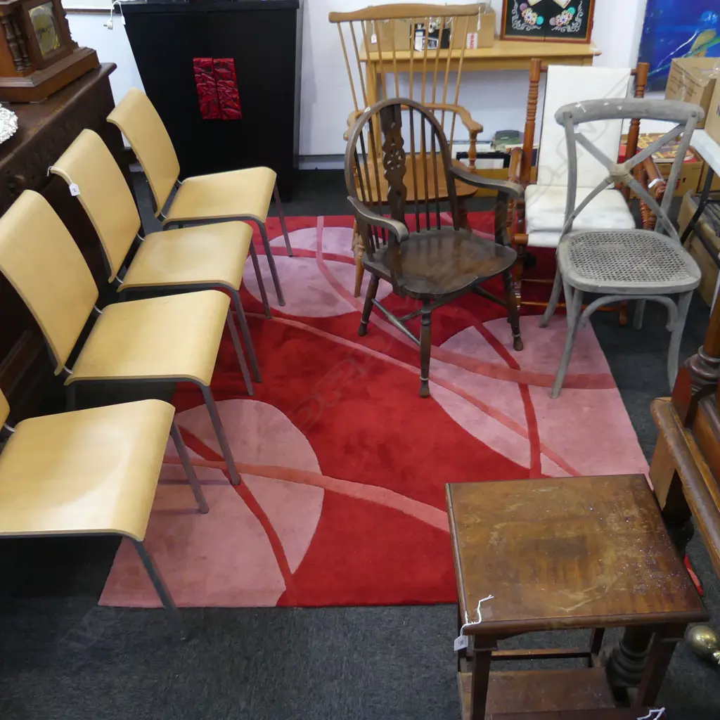 LARGE MACHINE TUFTED RED RUG 2300x1600mm Image 1++