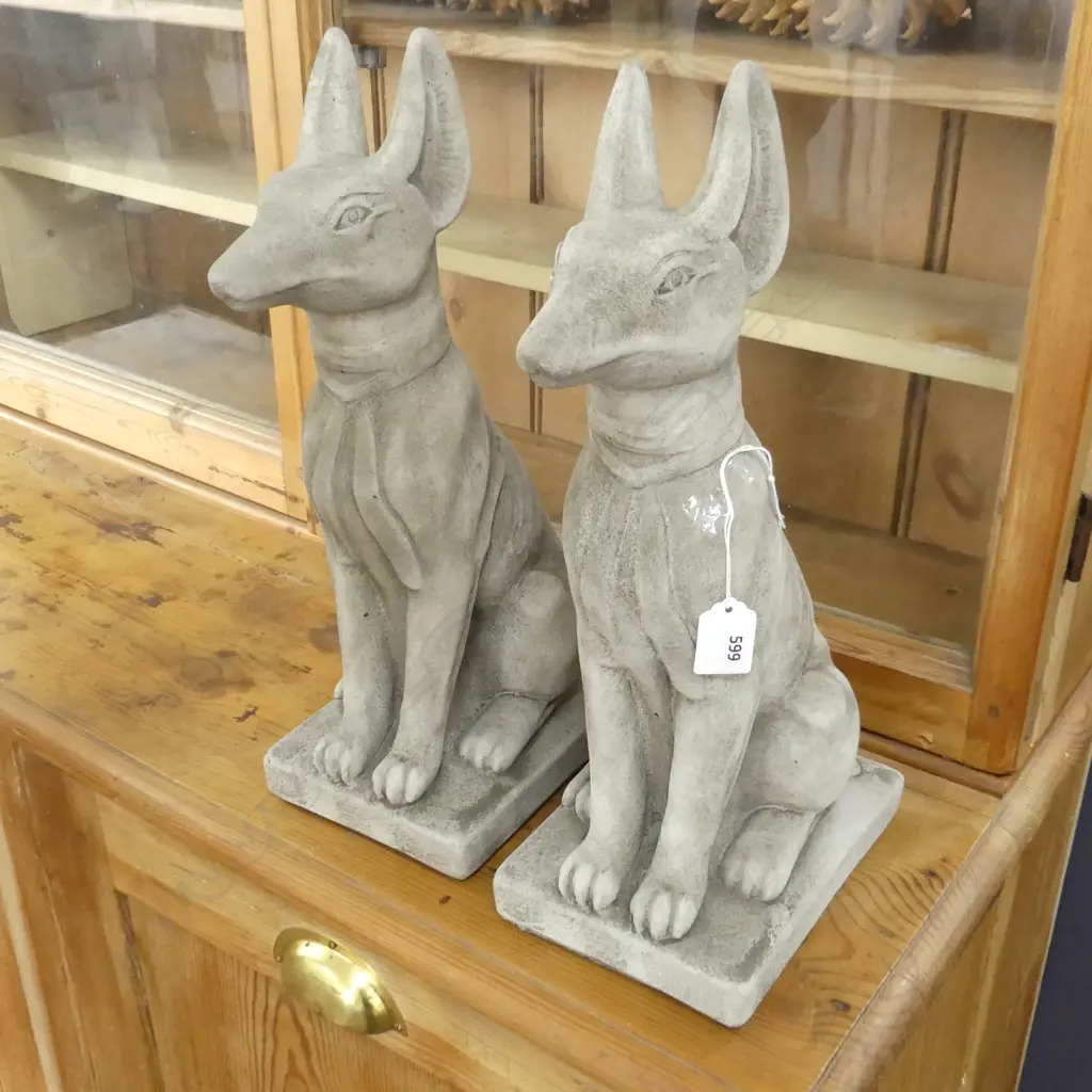 PR CONCRETE GARDEN PHARAOH DOGS H.410mm Image 1++