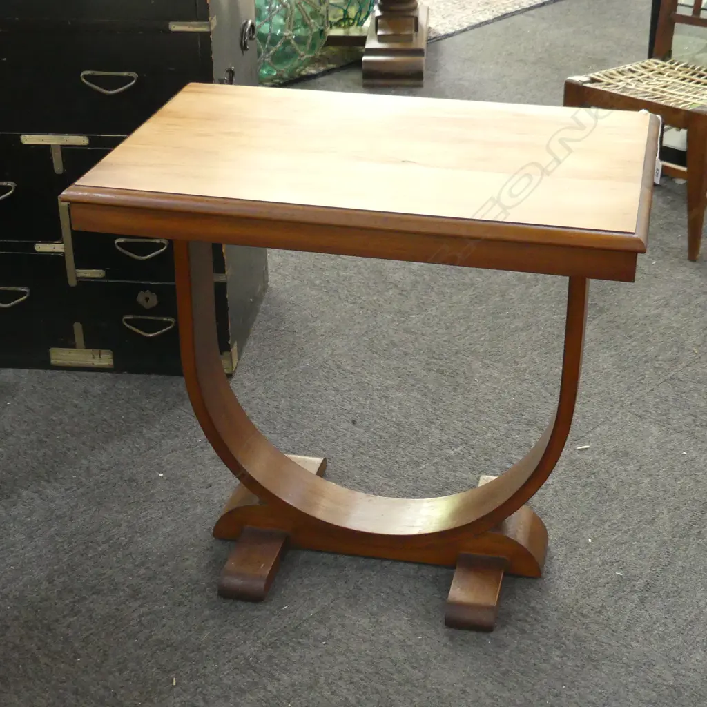 DECO CONSOLE TABLE - TOP RECENTLY SANDED & TEAK OILED 685x450x605mm Image 1++