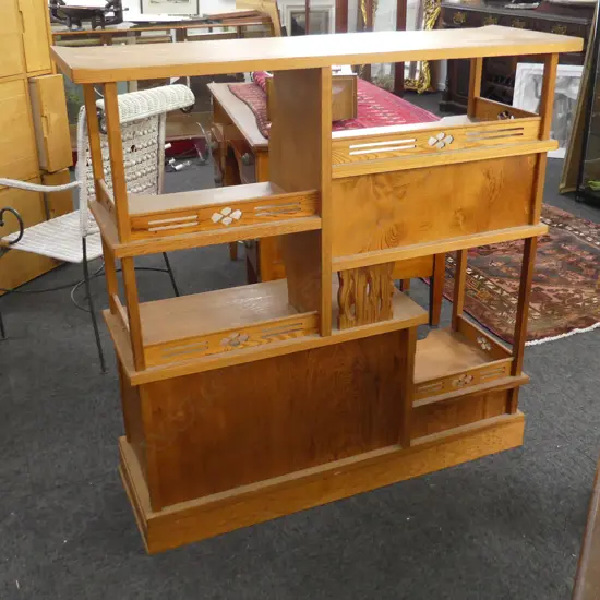 MOUNTAIN CEDAR DISPLAY CABINET VENEER & SOLID WOOD H1185MM