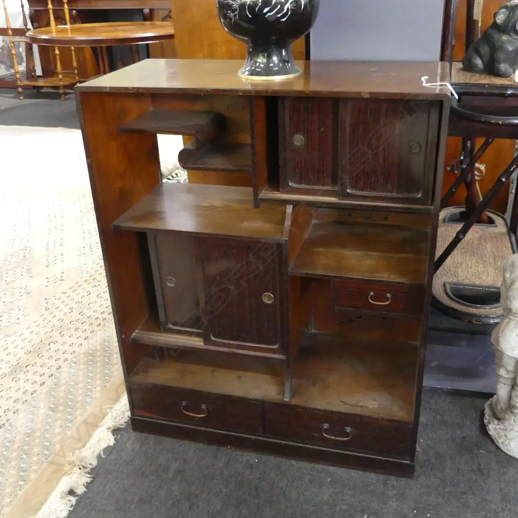 1930’S JAPANESE TEA UTENSIL DISPLAY CABINET H.960mm Image 1++