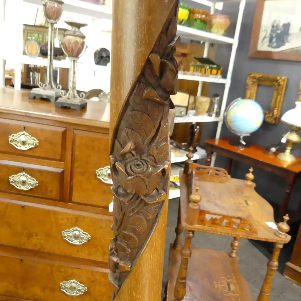 CARVED WOODEN STANDARD LAMP H.1700mm AF Image 1++