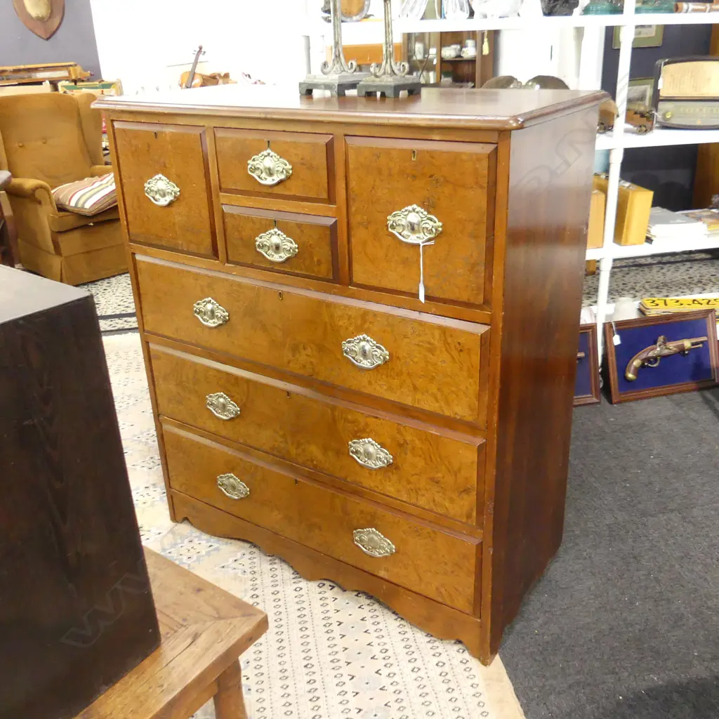 VICTORIAN SCOTCH CHEST PURIRI KNOT VENEER 1060 x485 x 1180mm Image 1++
