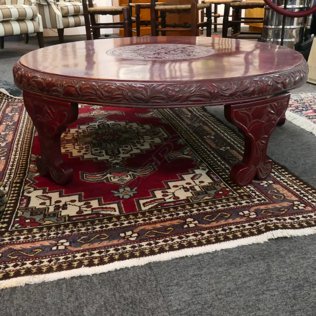 EXPORT INCISED GESSO TABLE 5 LEGS W.1060mm Image 1++