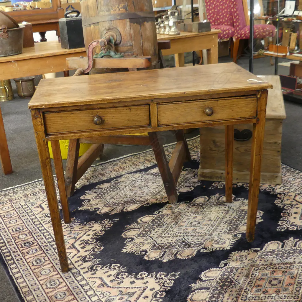 19THC COUNTRY SMALL SIDE TABLE 940 x 480 x 770mm. Image 1++