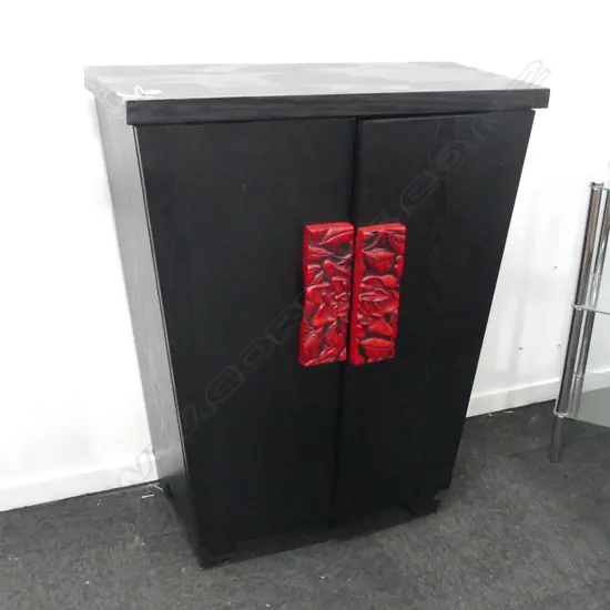 EBONISED MODERN CABINET 860x380x1030mm
