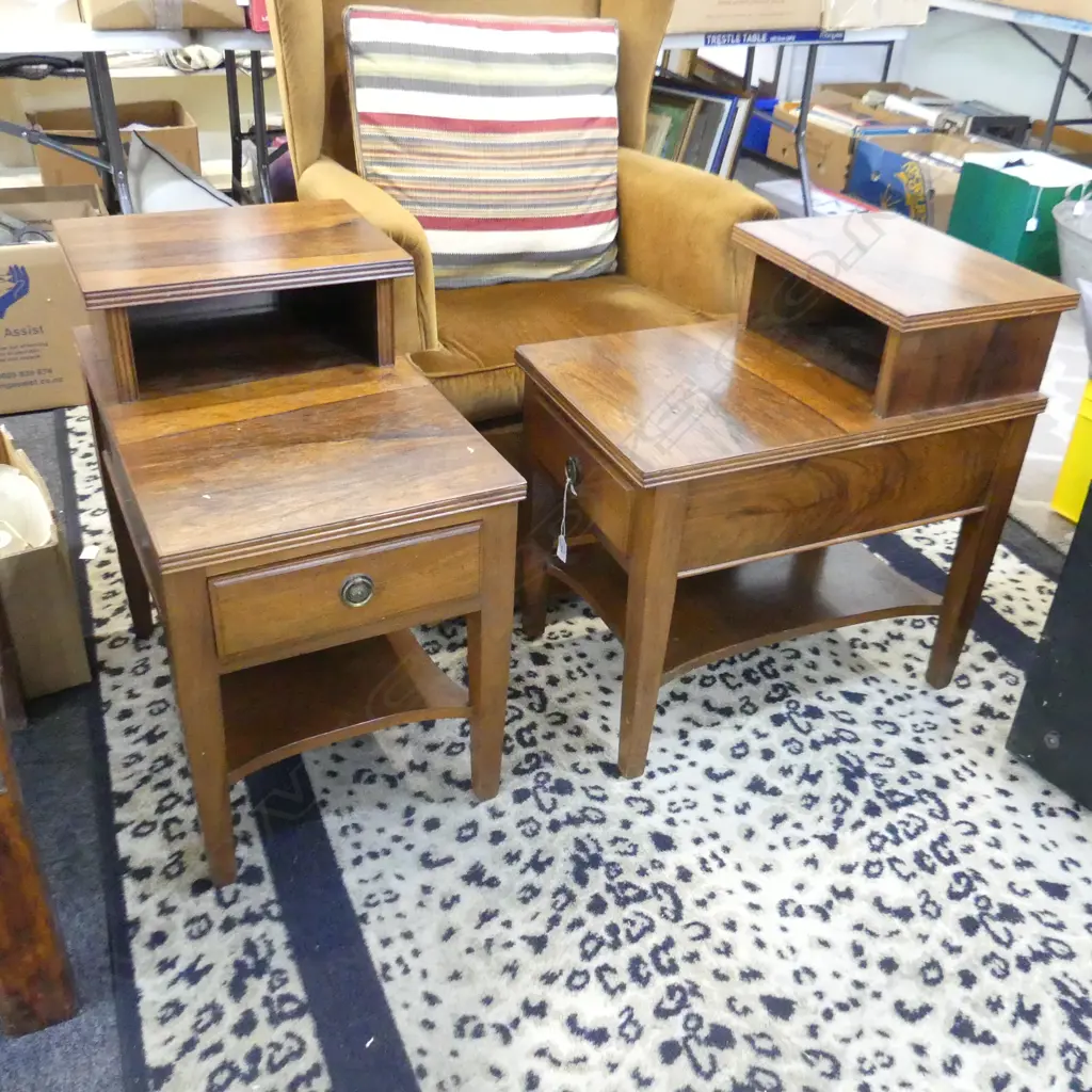 PR ROSEWOOD TOPPED BEDSIDE CABINETS Image 1++