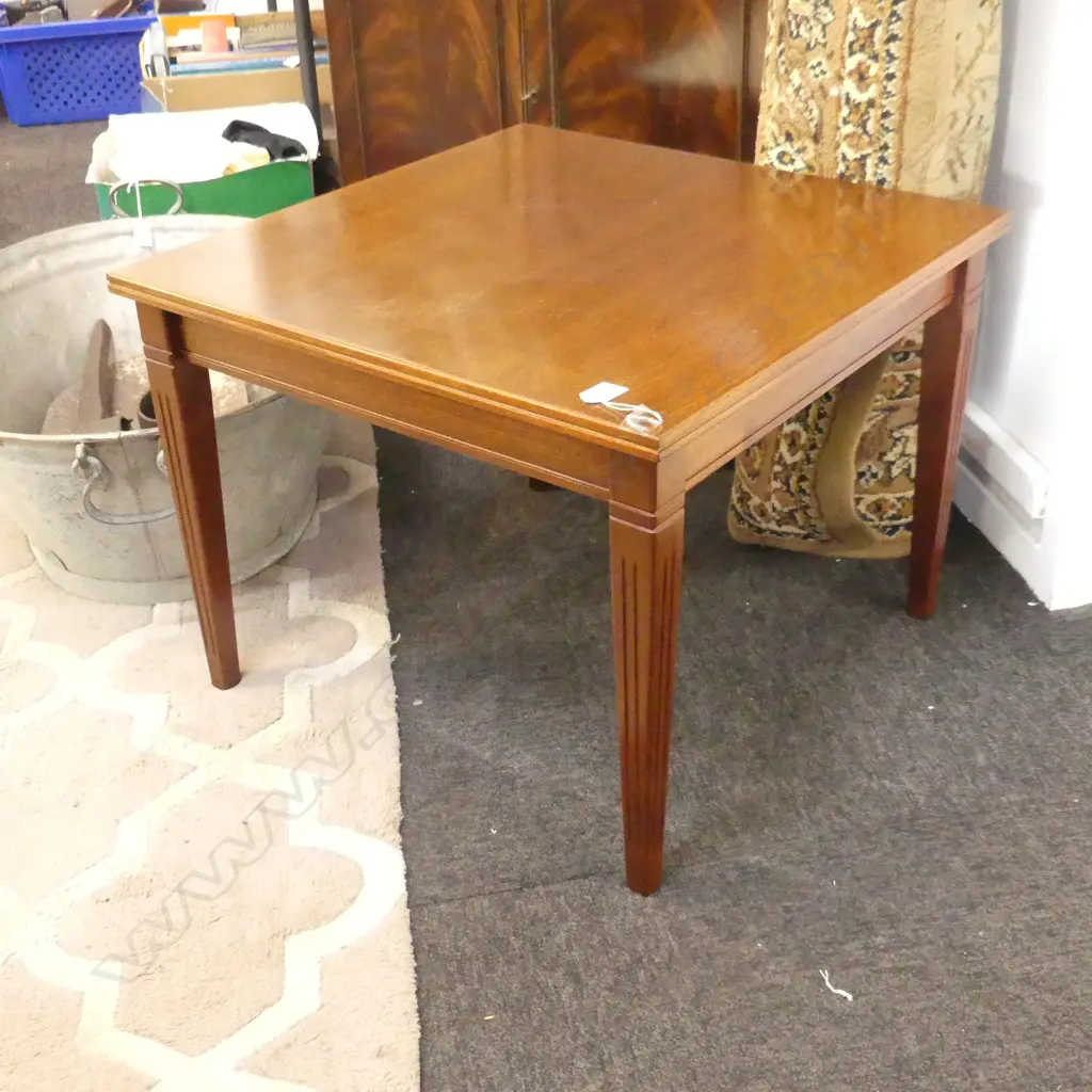 SQUARE OAK WOOD COFFEE TABLE 600 SQ MM Image 1++