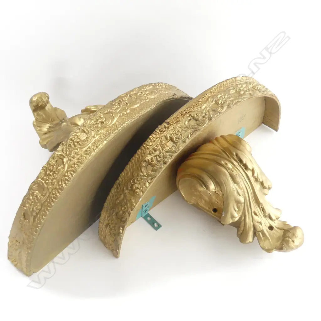 PR GOLD PAINTED WALL BRACKET SHELVES W.420mm Image 1++