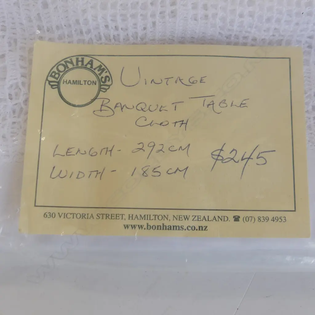 VINTAGE BANQUET LACE TABLE CLOTHE 292 X 185cm Image 1++