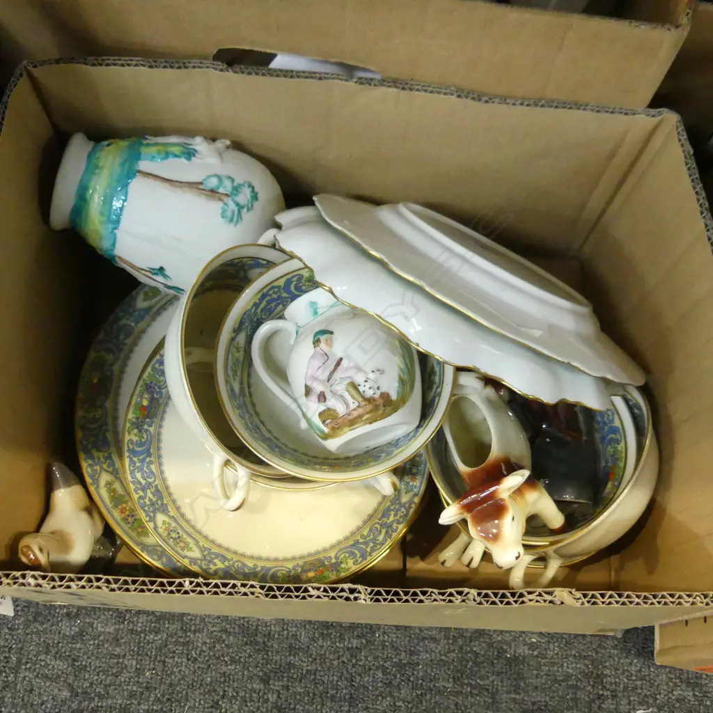 BOX LOT ASST. CHINA; 'AUTUMN' BY LENOX USA, B&G CHICKEN ETC Image 1++