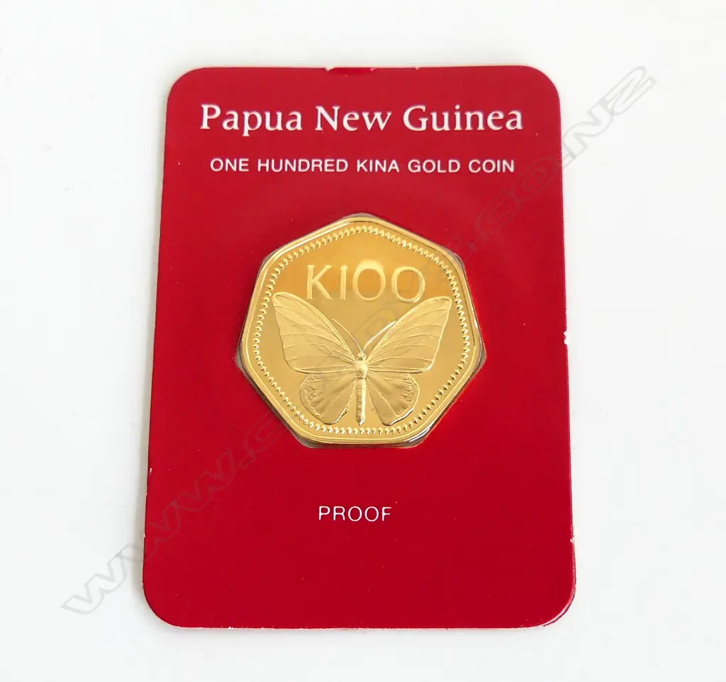 PNG 100 KINA 900 GOLD PROOF COIN 9.57 GRAMS Image 1++