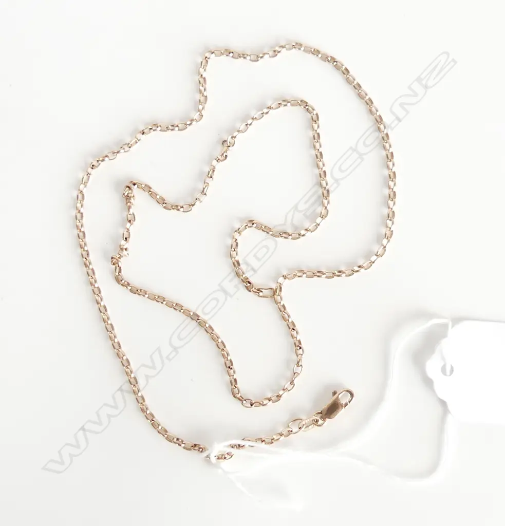 9ct ROSE GOLD NECK CHAIN L.550mm 6.25gms Image 1++