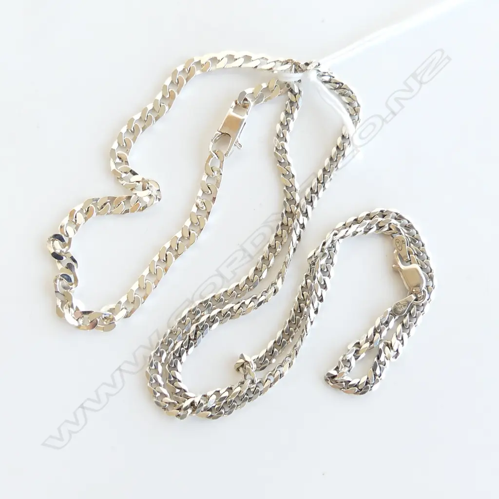 925 SILVER BRACELET & CHAIN 16.83gms Image 1++
