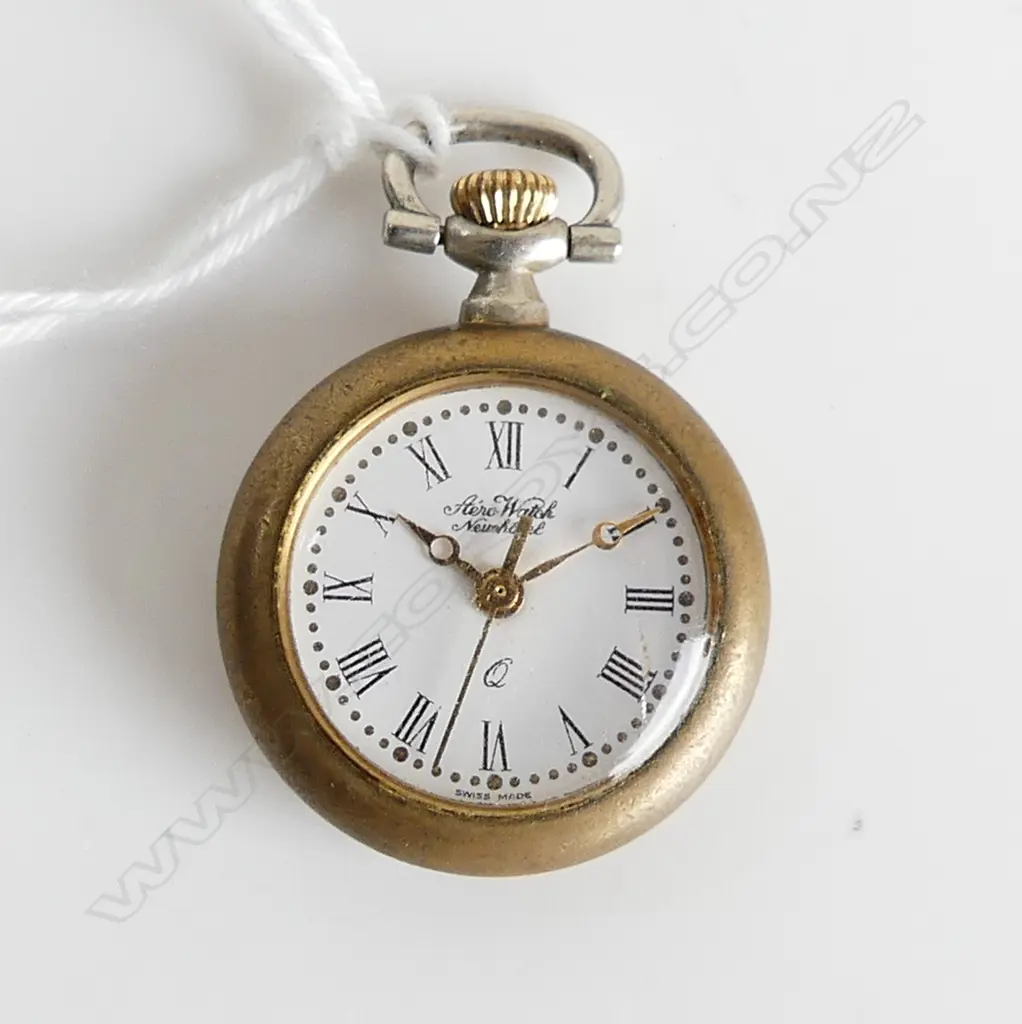 VINTAGE LADIES ENAMEL & GOLD GILD PENDANT WATCH Image 1++