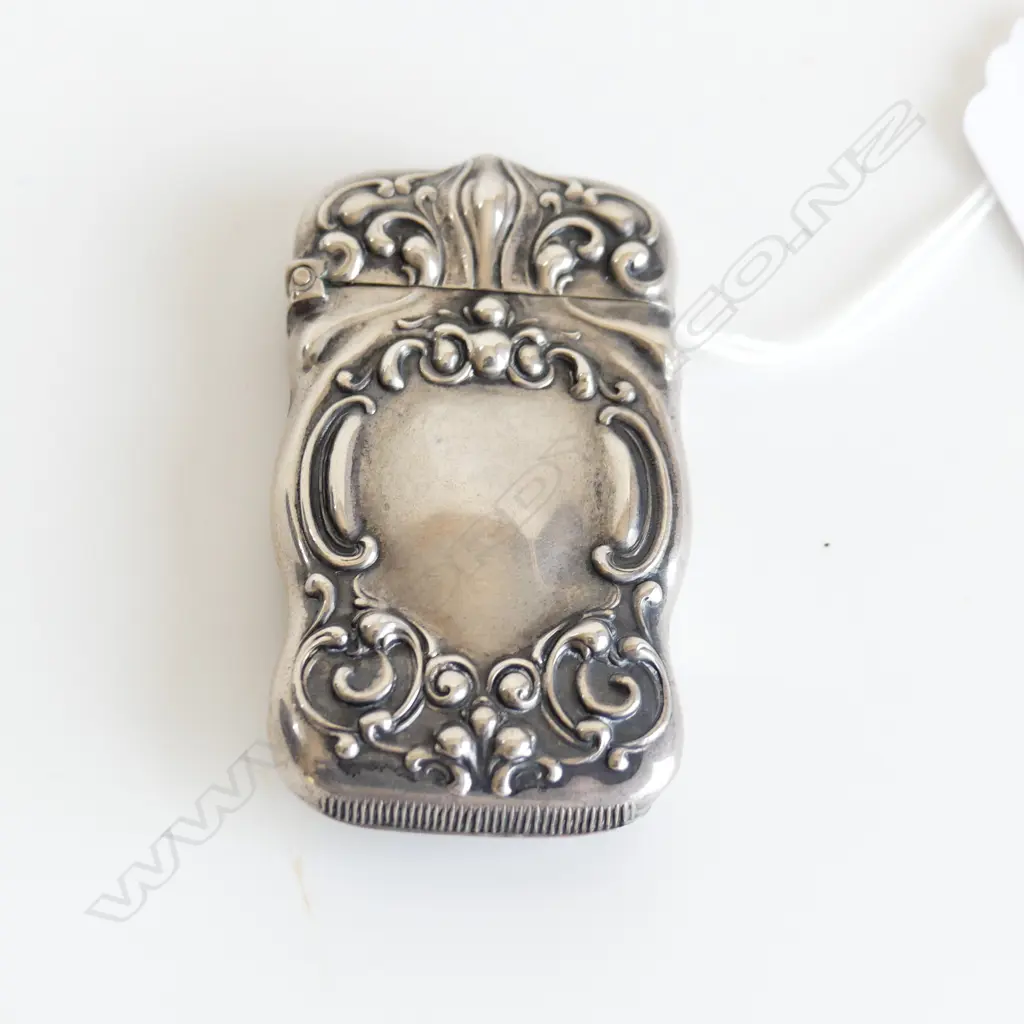 ORNATE STG SILVER VESTA   17GMS, MARKED 'STERLING' Image 1++
