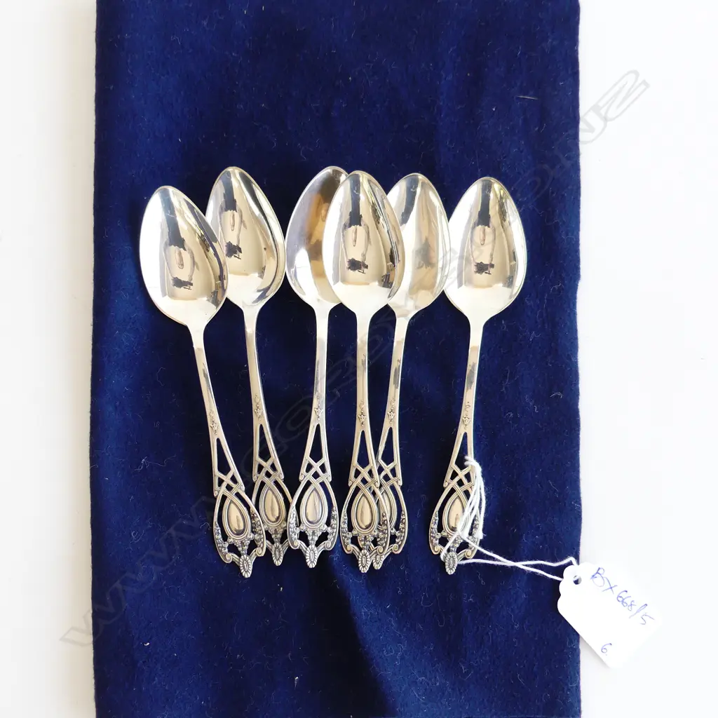 6 STERLING SILVER TEAPSOONS 91 GRAMS... Image 1++