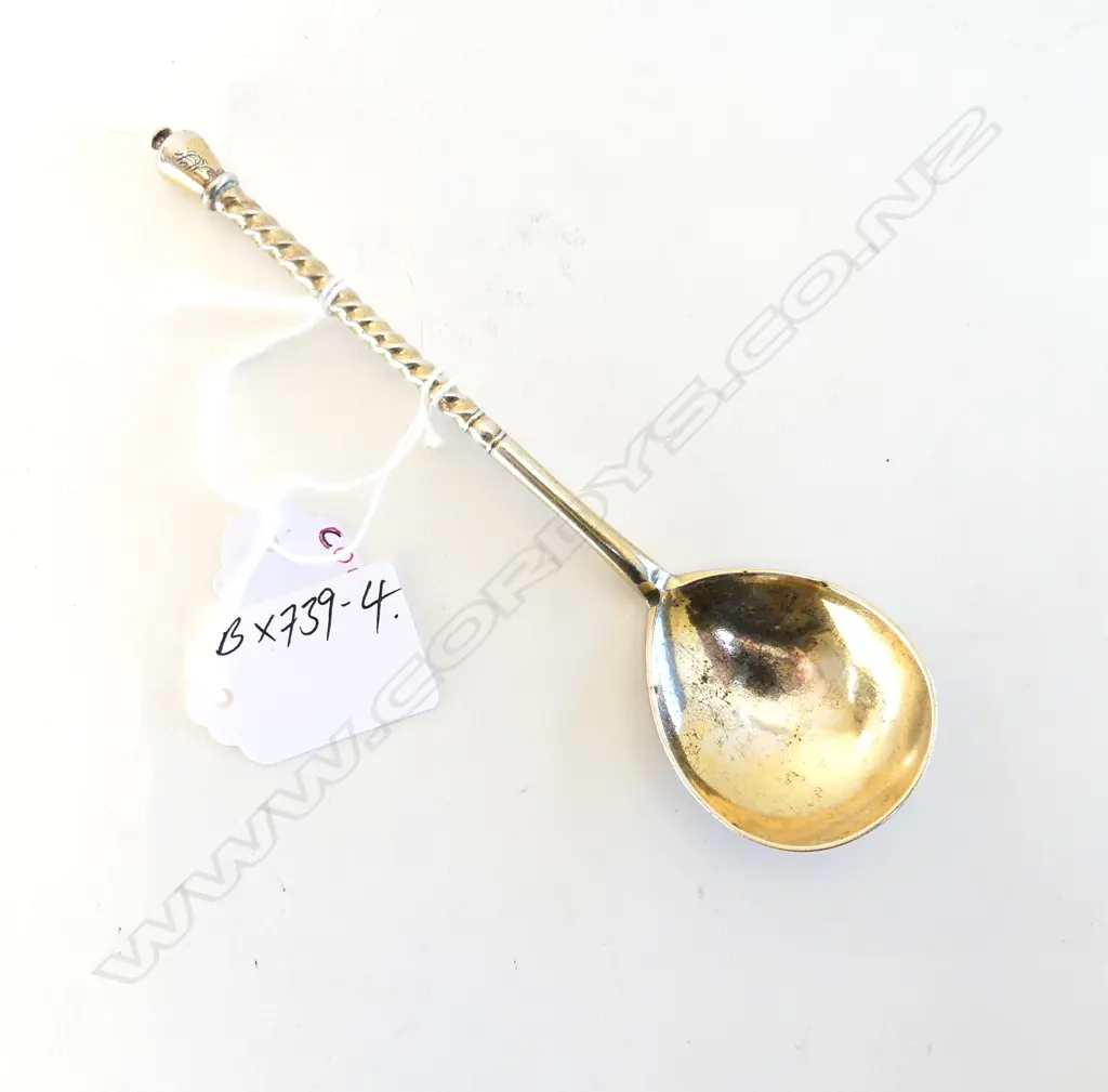 19thC RUSSIAN SILVER MOSCOW SPOON. Victor Savinkov 1855-1888. L.150mm. Image 1++