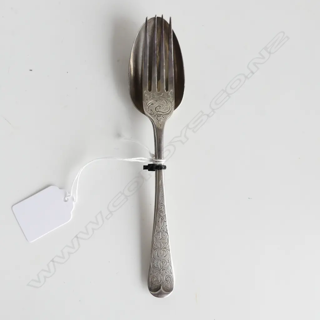 STG SILVER CHILDS FORK & SPOON, BIRM. 1859, 59GMS Image 1++