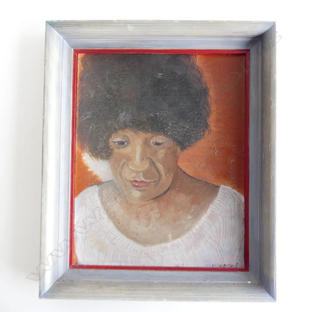 P. YATES, PORTRAIT, OIL ON BOARD, SIGNED, 245 X 320mm Image 1++