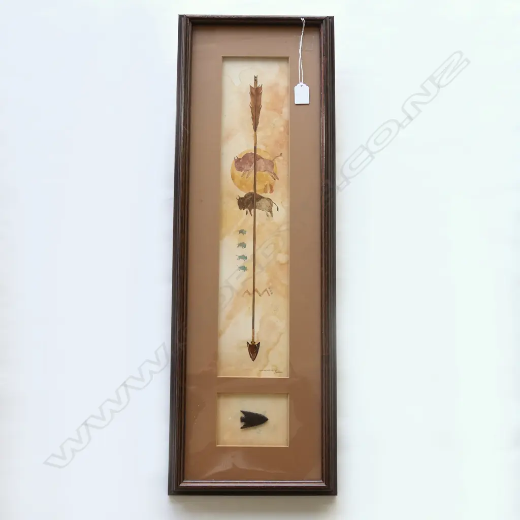 ELVA HAMERSTROM PAULSON AMERICAN INDIAN ARROW W/C 805x270mm overall Image 1++