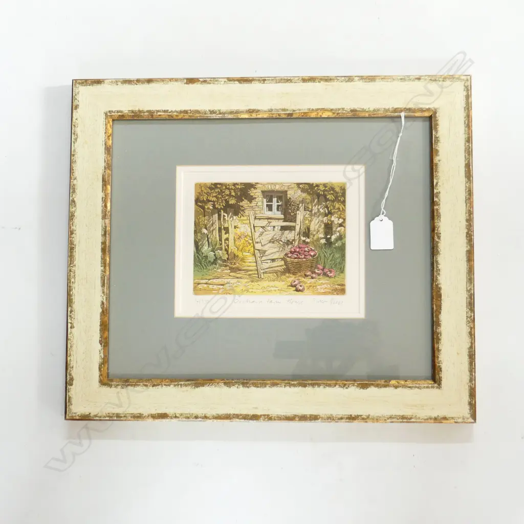 SIGNED PRINT 'ORCHARD FARM HOUSE' 14/250 150x190mm Image 1++