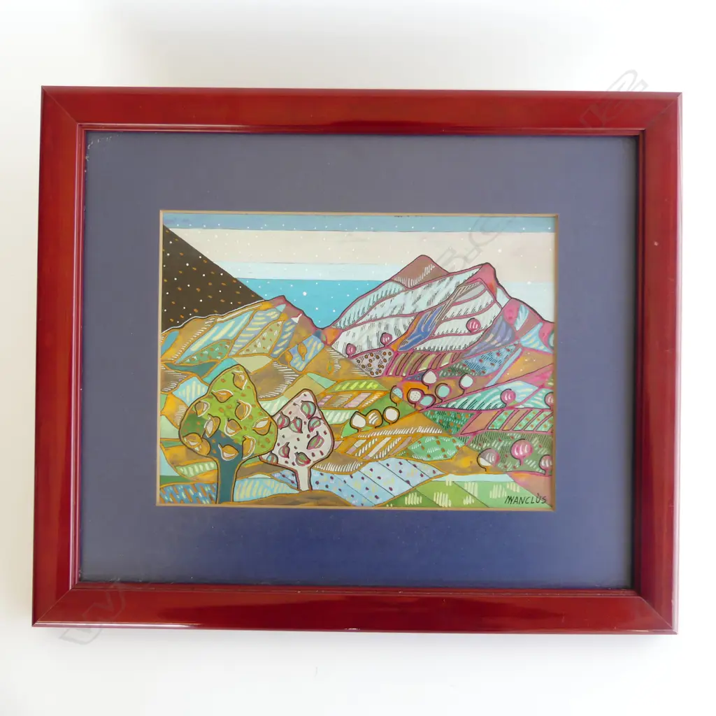 FRAMED COLOURFUL CONTEMPORARY SCENIC PRINT BY MANCLUS, 270 X 200mm Image 1++