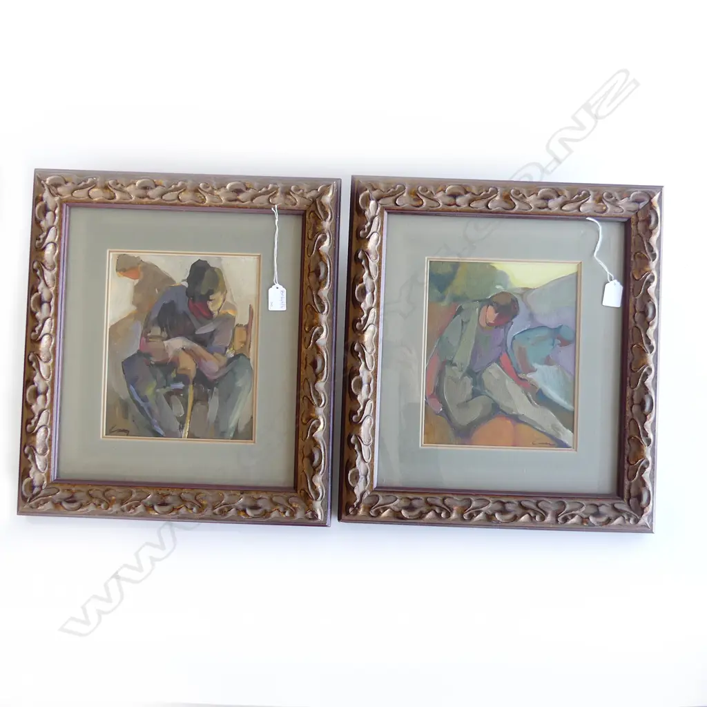 PR SIGNED NUDES; OIL ON BOARD 255x205mm Image 1++