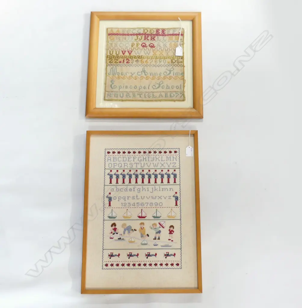 2 NEEDLEWORK SAMPLERS; 505x355mm / 300x300mm... Image 1++