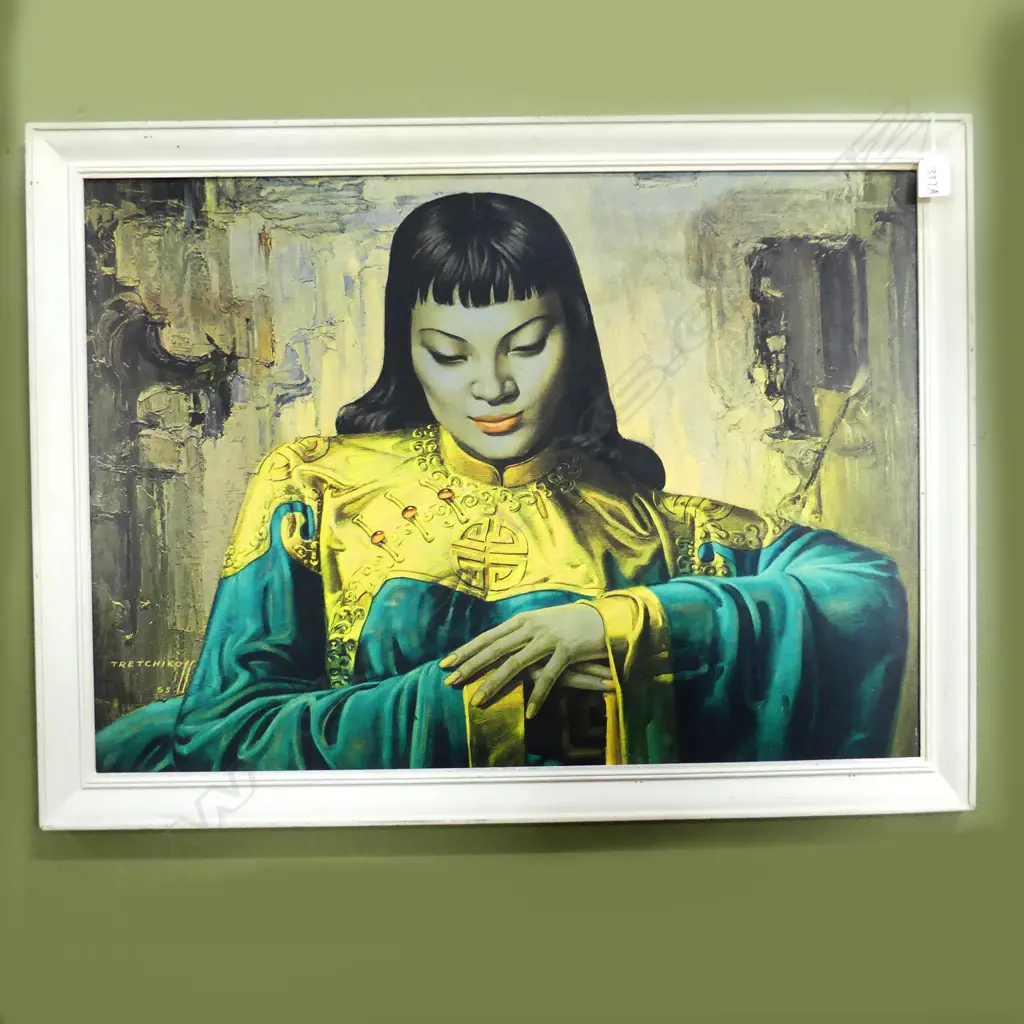 TRETCHIKOFF PRINT 'LADY FROM ORIENT' 485x685mm Image 1++
