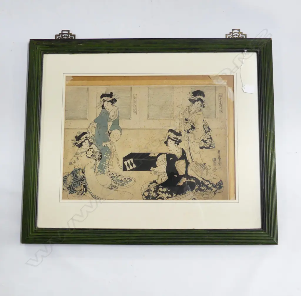 FRAMED JAPANESE PRINT 365x505mm FOXING  Image 1++