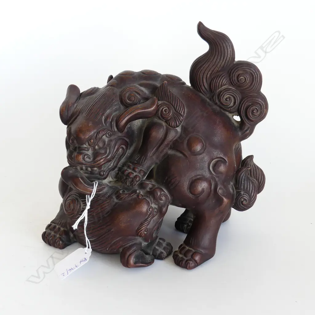 JAPANESE CERAMIC LION & CUB H.200mm Image 1++