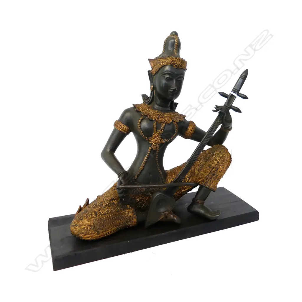 BRONZE ORIENTAL MUSICIAN H.260mm Image 1++